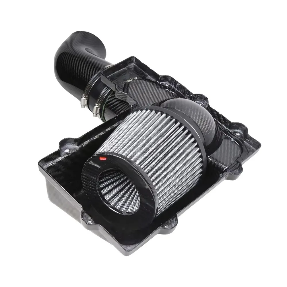 

Для VW Golf Mk7 R EA888 1,8 т 2,0 т черный 4-дюймовый воздуховодный комплект впускного отверстия саржевого переплетения из углеродного волокна система впуска холодного воздуха