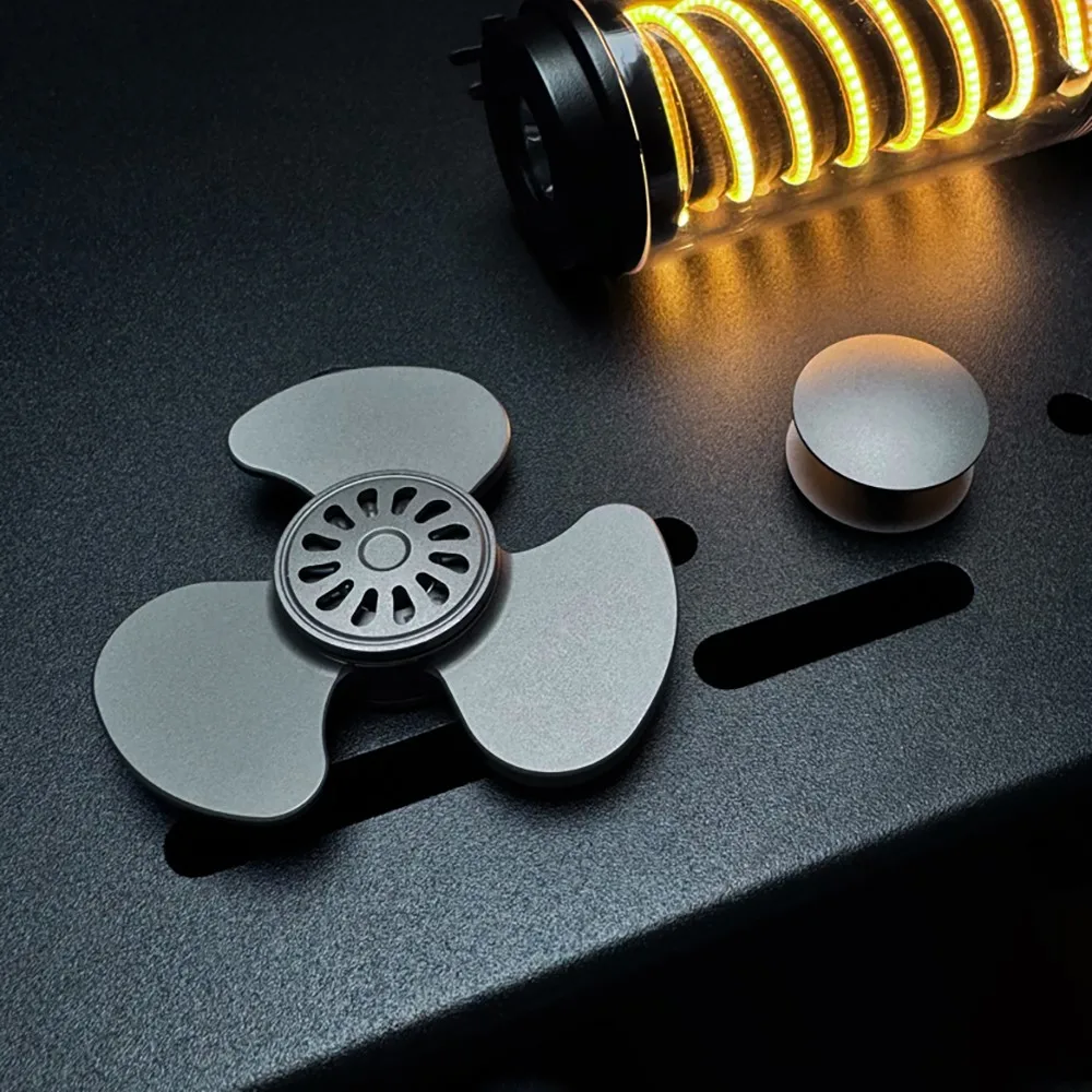 MCZHI EDC Fan Fidget Spinner Titanium Stress Relief Toy Metal Fidget Toys For Adults Fidgeting Spinners
