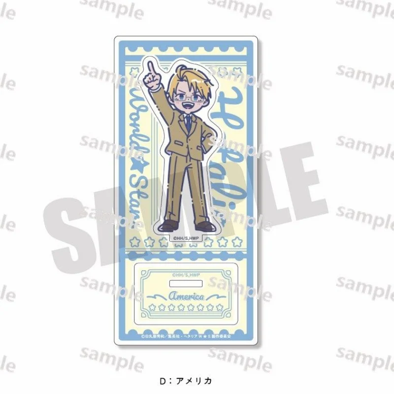Hetalia Axis Powers Anime Q-version Russia Prussia Acrylic Stand 10CM Francis Ornament Doll Anime Figure Model Cosplay Toy Gift