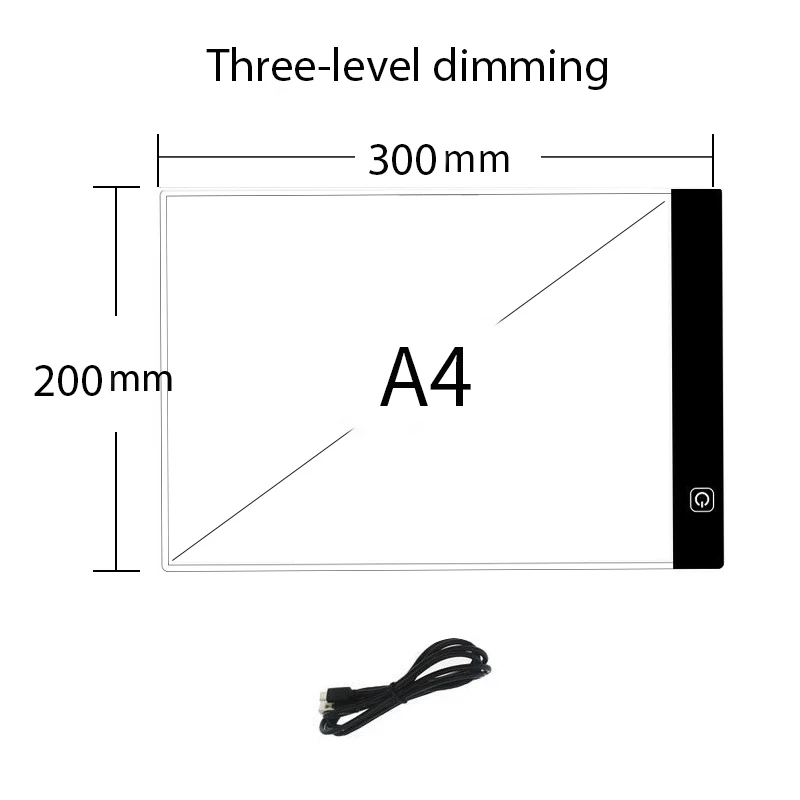 LED-Fotokopiertisch, Zeichenbrett, lichtdurchlässiger Kopiertisch für Kinder, Helligkeit, einstellbares Kopierbrett, Malspielzeug – Detail 8