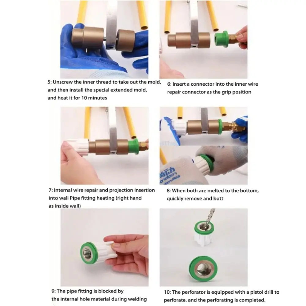 PPR Inner Thread Crack Repair Tool 1/2 Inch 3/4 Inch Anti-smashing Water Pipe Cracking Wire Removal Inner Tooth Replacement