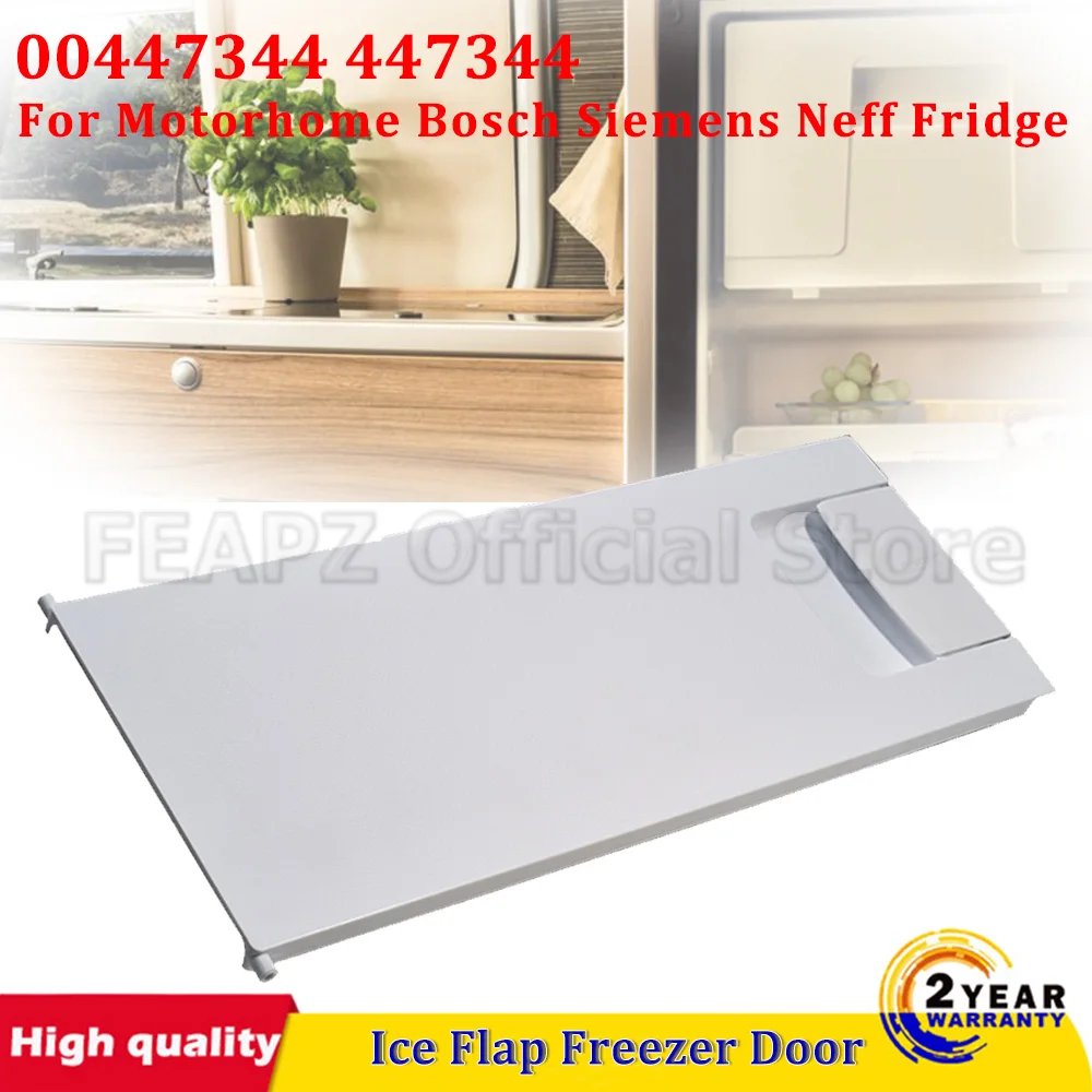 1Pc White Fridge Freezer Door Flap with Handle Flap Replacement 00447344 447344 For Motorhome Bosch Siemens Neff Fridge Ice Flap