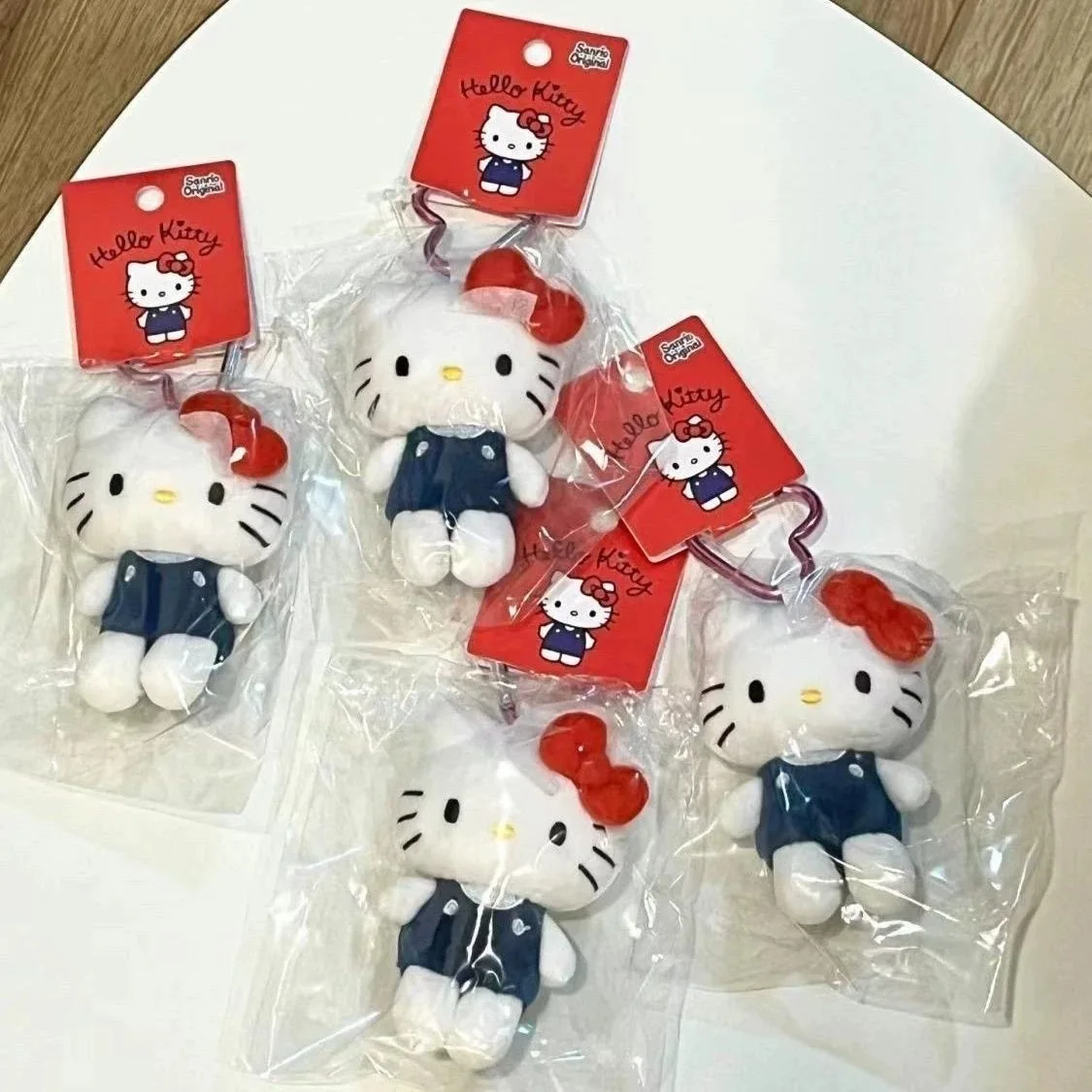 Kawaii Hello Kitty Keychain Cute Cartoon Bag Pendant Plush Doll Charms Car Key Ring Backpack Accessories Women Girl Gifts view 6