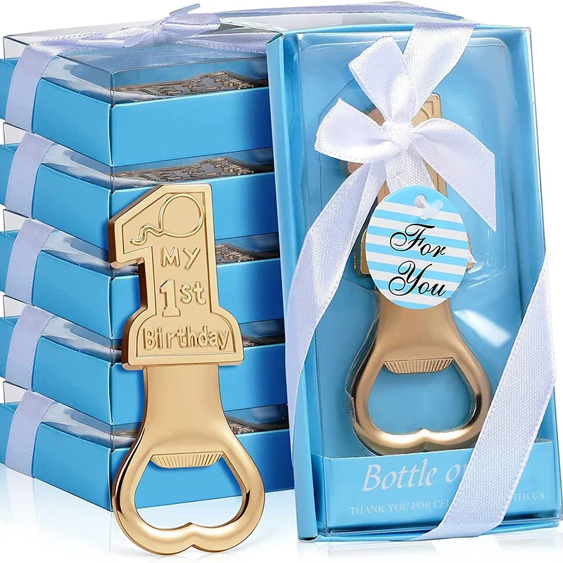 10/25Pcs 1st Birthday Party Favors for Guests, Bottle Openers First Anniversary Decor Souvenirs Return Gifts