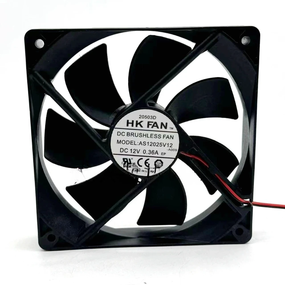 

HKFAN МОДЕЛЬ AS12025V12 12 В 0,36 А 12025 12 СМ Вентилятор охлаждения