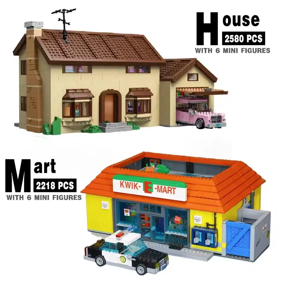 Miniso Disney IN STOCK supermarket House Model Building Blocks Bricks MOC Blocks toys 71006 71016 Toys Birthday Christmas Gift