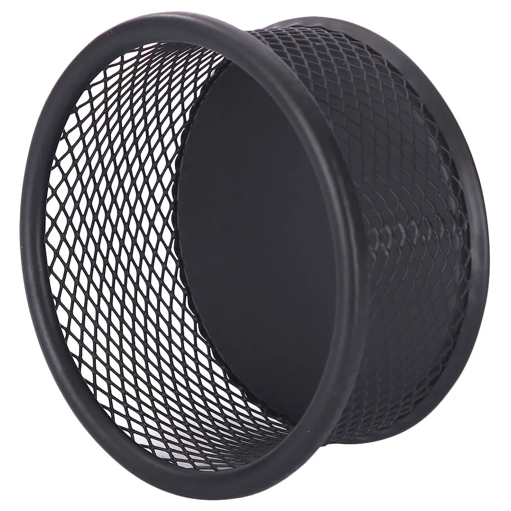 

Sturdy Iron Paperclip Dispenser Desktop Mesh Holder Hollow Basket Office Supplies Compact Lightweight Trinket Organizer For Home