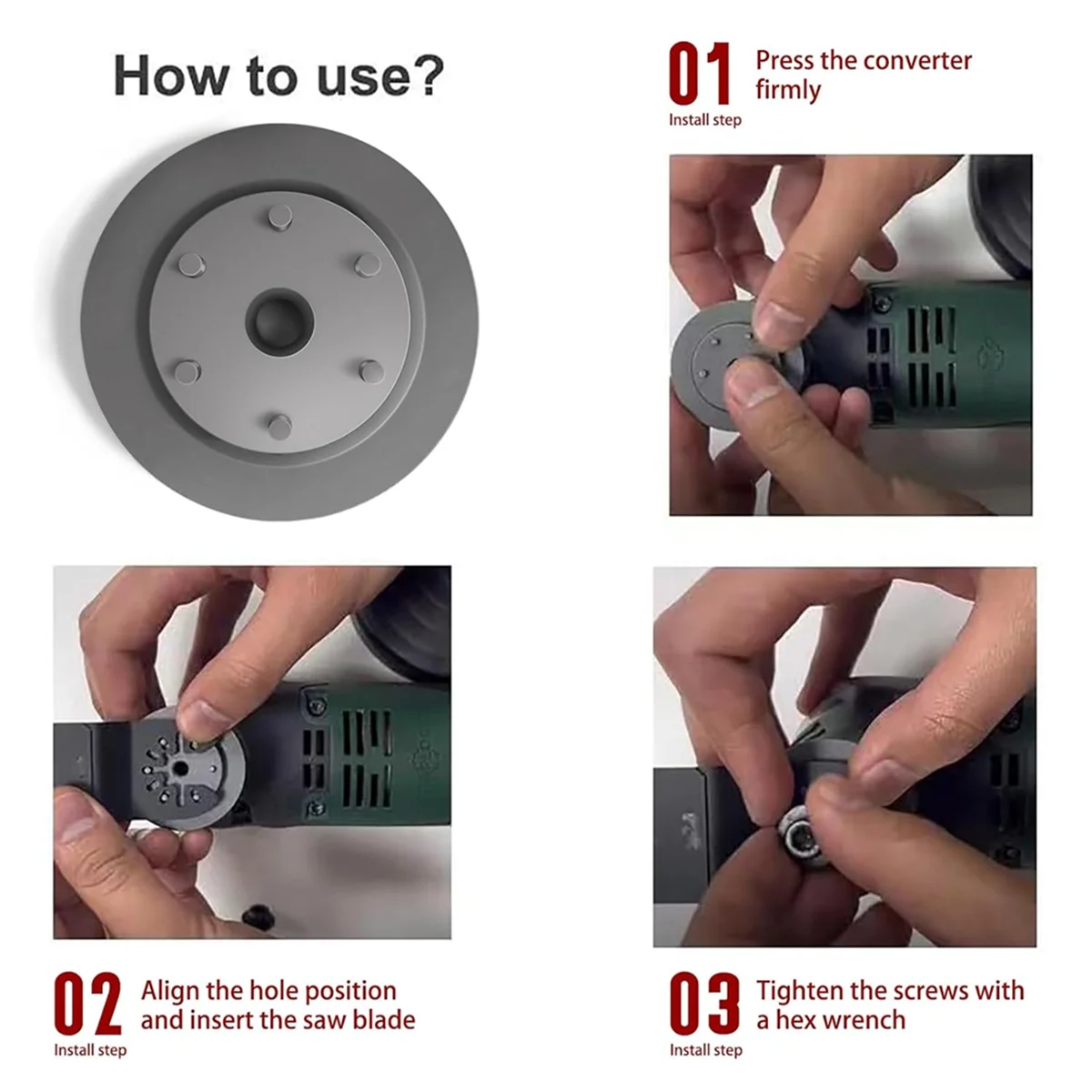 Adattatore da strumento oscillante T88C a OIS per macchine a codolo a stella, connettore di conversione della lama per sega multiutensile
