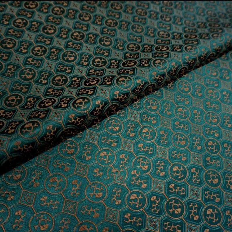 High Quality Damask Satin Brocade Jacquard Fabric Costume Upholstery Furniture Curtain Clothing Material By Half Meter