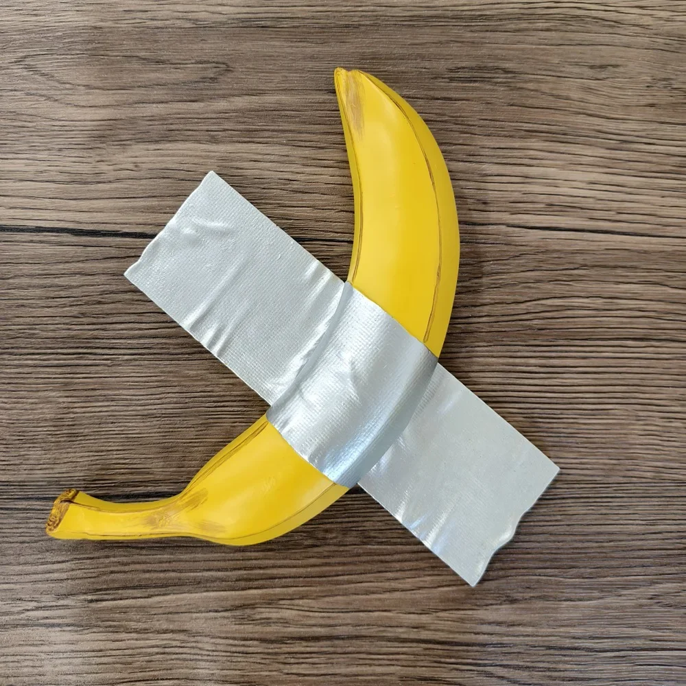 Resin Tape Banana Comedian Figurine Wall Art Bathroom Living Room Kitchen Wall Decor Decoration Porch Entrance Interior Sticker