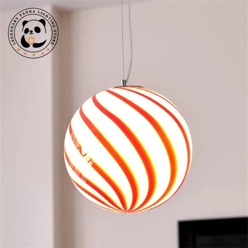 French Designer Pendant Lights Personality Glass Lampshade Children Room Bedroom Interior Art Decoration LED Lighting Luminaries