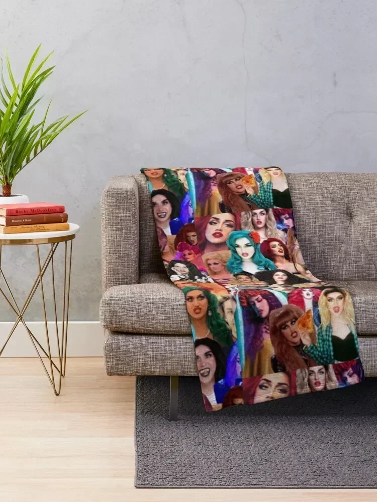 Adore Delano Collage Throw Blanket Giant Sofa Sofa Quilt cosplay anime Soft Beds Blankets