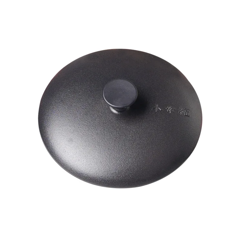 Кастрюля для слитков с чугунной крышкой, утолщенная кастрюля без покрытия, бытовой многофункциональный вок с плоским дном, встроенный горшок для супа с микродавлением