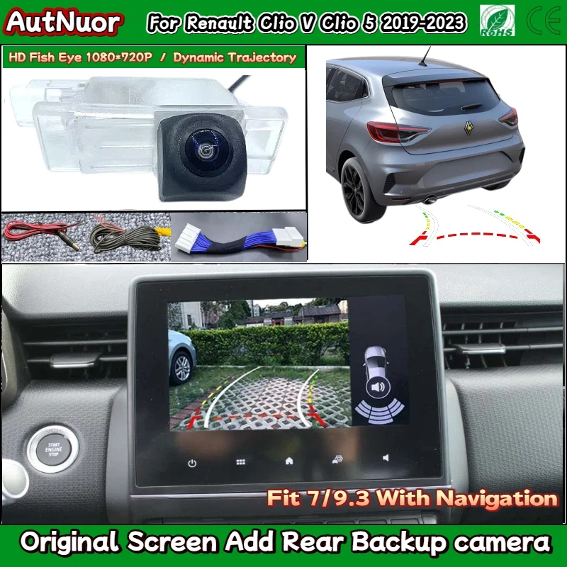 Telecamera Per Retromarcia Per Renault Clio V 2019 2020 2021 Schermo Oem Aggiungi Telecamera Per Retromarcia Di Backup Visione Notturna Hd-image