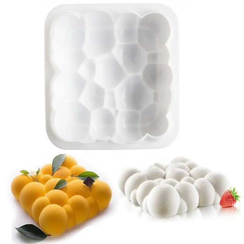 

1Pcs 3D Bubbles Sky Cloud Silicone Cake Mold Cloud Shape Mousse Mould DIY Baking Pan Not Sticky Cake Decor Tools Chocolate Mold