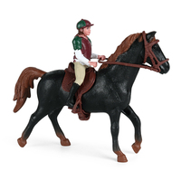 Realistic Horse Model Plastic Animal Figure Static Pose Decoration for Home Office Display 15x3.5x12cm