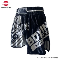 Thai Boxing Shorts Light Satin Muay Thai Shorts Grappling Sparring Wrestling Trunks Men Women Kids Sanda Kickboxing Fight Shorts