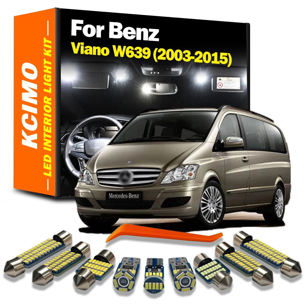 

Kcimo Canbus No Error For Mercedes Benz Viano W639 2003-2013 2014 2015 Car Accessories LED Interior Dome Map Light Kit Led Bulbs