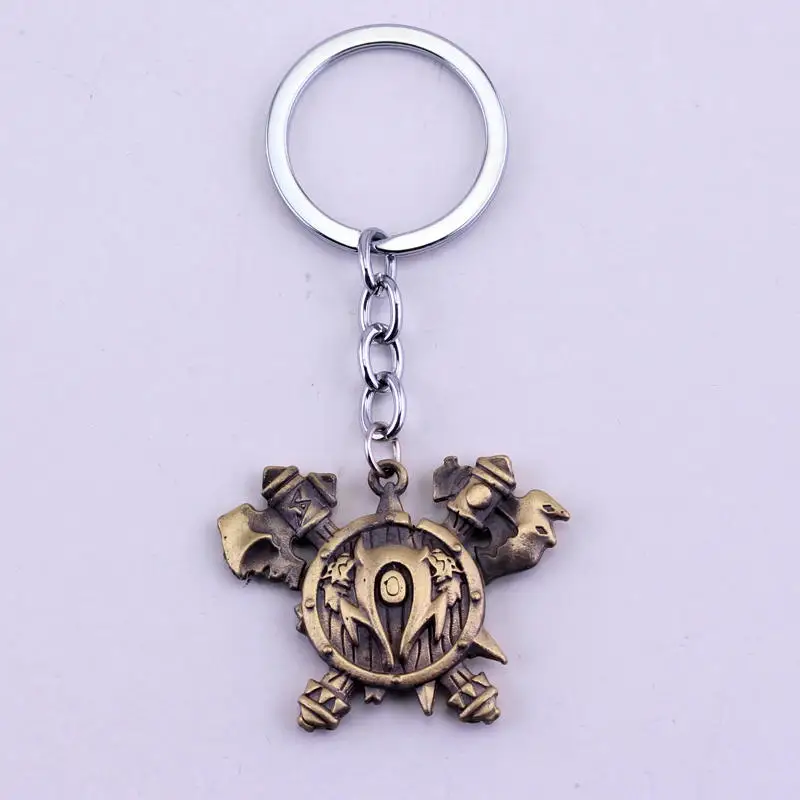 Jeu World Of Warcraft porte-clés WOW Logo pendentif en métal porte-clés pour femmes hommes porte-clés bijoux