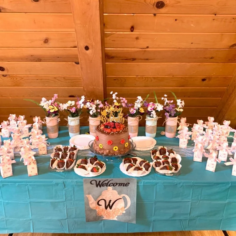 Caixas De Doces Com Padrão Floral, Caixa De Presente, Fita Rosa Claro, Chuveiro Nupcial De Casamento, Festa De Aniversário Do Bebê, Favor, 50 unid