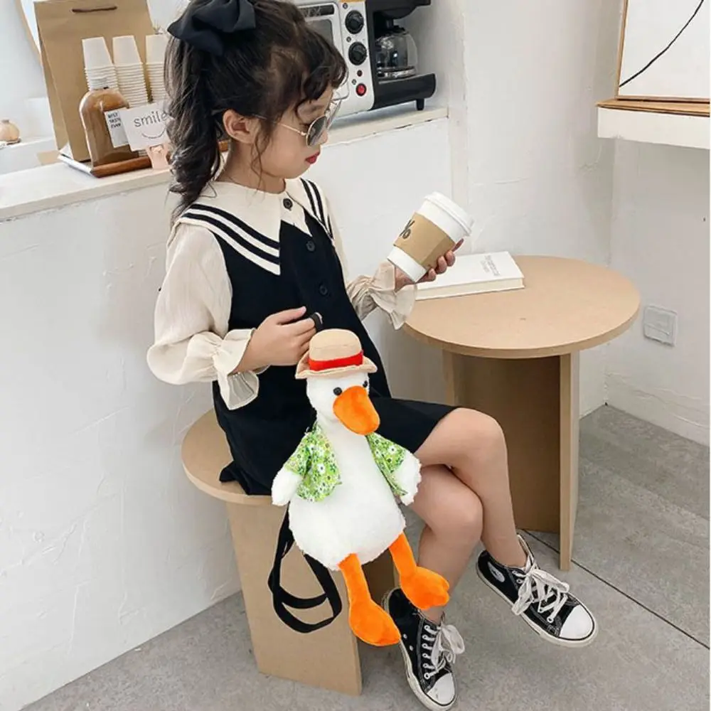 Tote Bag Refueled Duck Plush Bag Large Capacity Cartoon Cartoon Shoulder Bag Stuffed Zipper Plush Crossbody Bag Couple