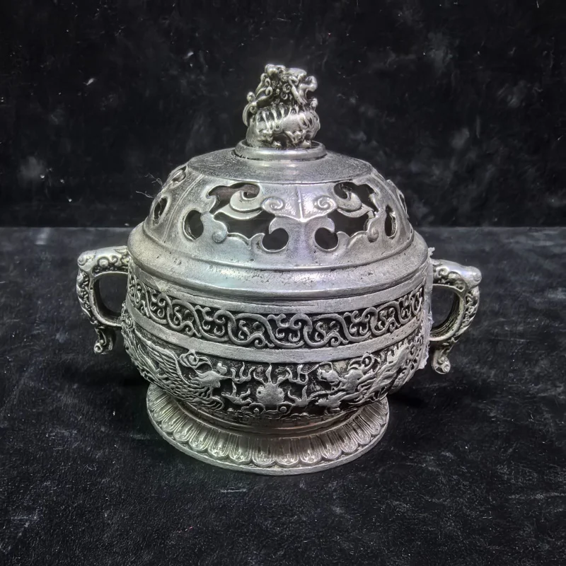 

Ming Dynasty Xuan De Dragon-Eared Lion , Home Decorative , Miscellaneous Incense Burner, Bronze Ware