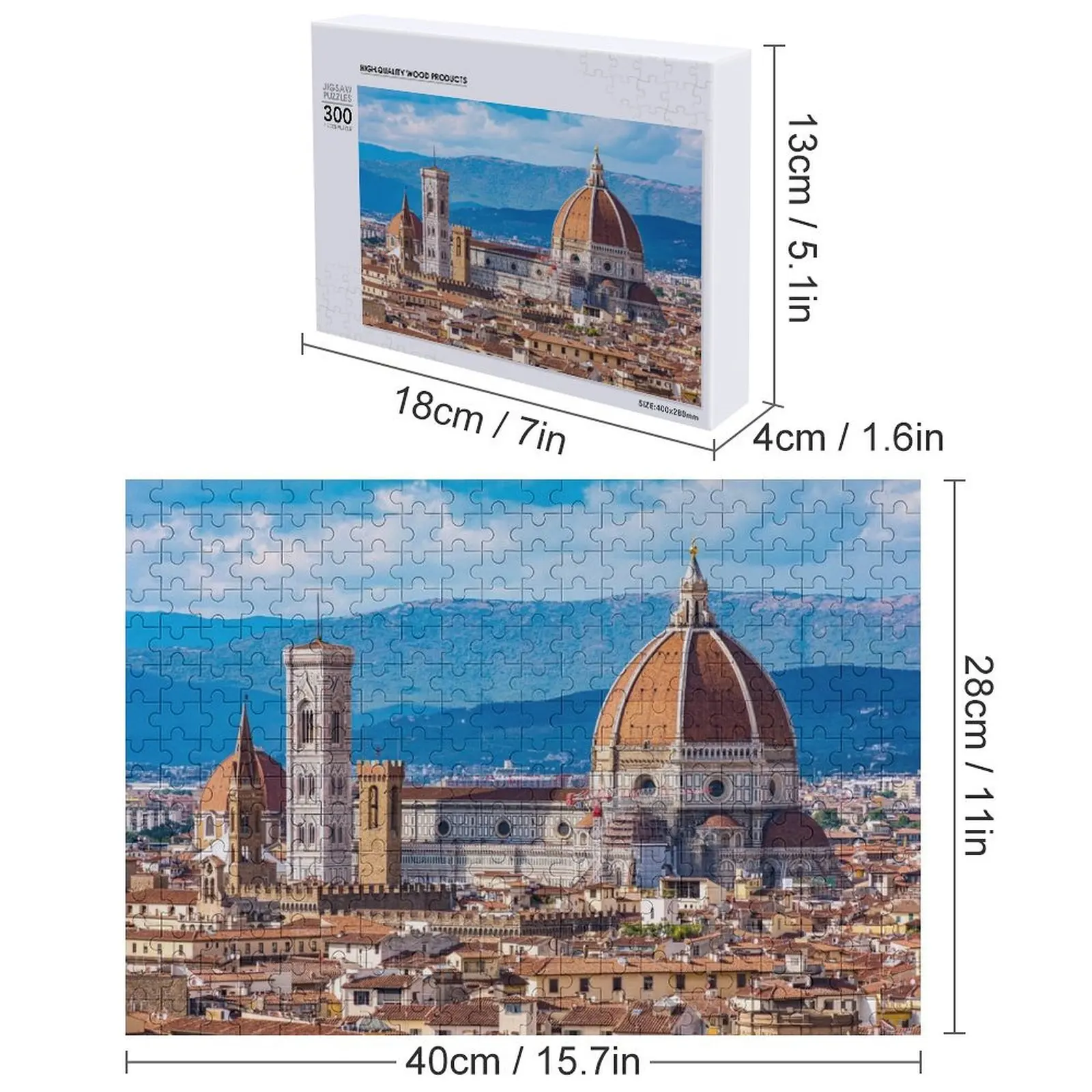 Головоломка Florence с городской пейзажем, индивидуальные игрушки для детей, деревянные фото на заказ, персонализированные подарки, персонализированные подарки-головоломки