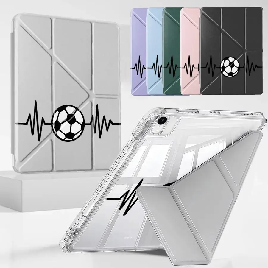 

Pulse Football Cute Print Holder Cover Tablet Case For iPad Pro 11th 10th 9th 8th 7th 12.9inch Mini 6 7 Air 4 5 M3 M2 M4 11inch