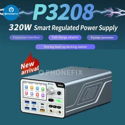 AiXun P3208 Smart Regulated Power Supply One Key Boot Up Docking Station Fast Charge Adaptor for iPhone 7-14 Pro Max Repair Tool