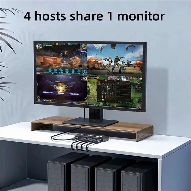 T23C 2X 4K HDMI-Compatible Quad Multi Viewer 4 In 1 Out 1080P Screen Viewer Seamless Switcher For PS4 Camera PC TV Monitor