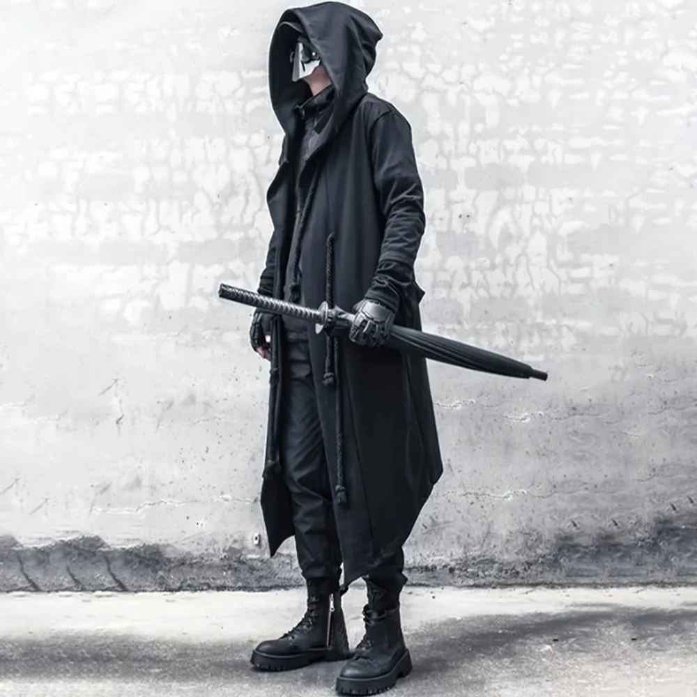 

Мужское зимнее пальто-тренч средней длины с капюшоном, размеры XS-5XL, в американском ретро-стиле, модное, трендовое, свободное, повседневное, нишевое, для мужчин