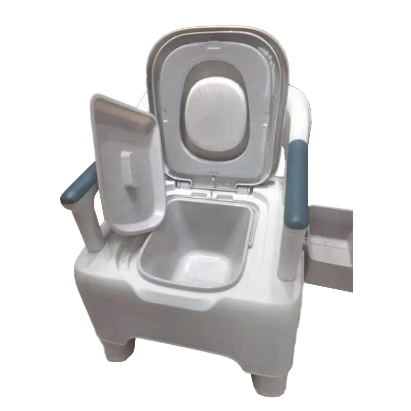 2024 elderly care products move able Toilet Seat Patient bath portable plastic commode chair for senior