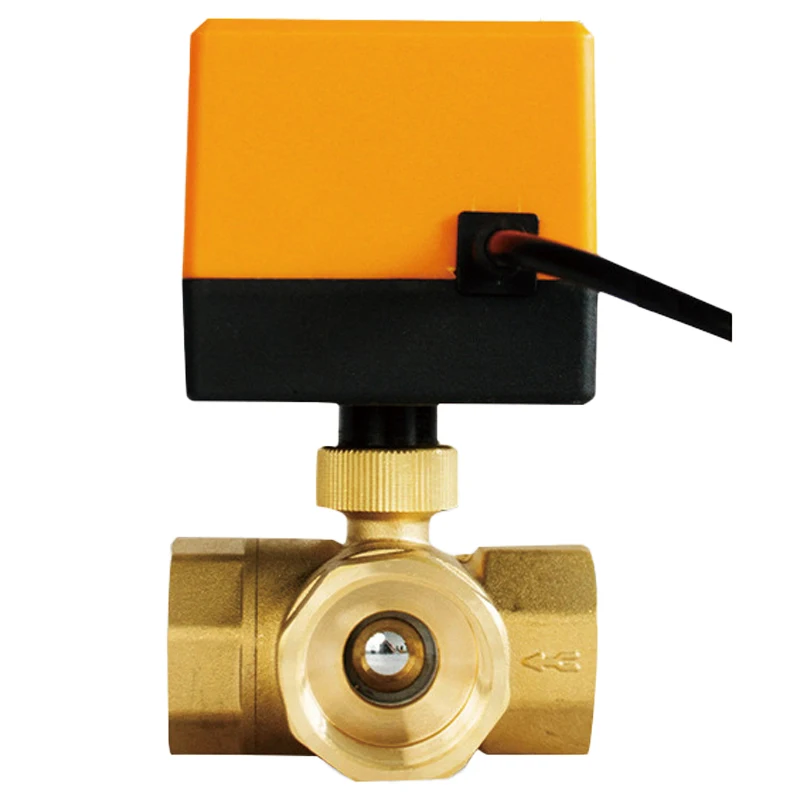 

DN15 DN20 DN25 Electric Ball Valve 220V 12V 24V 3-Wire 2 Control Brass Air Conditioning Floor Heating Solenoid Valve Three-Way