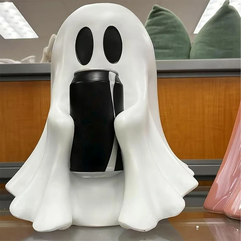 

Halloween Ghost Beverage Holder Cup Storage Rack Car Cup Bottle Holder Multifunction Drink Rack Holiday Ornaments Home Decor