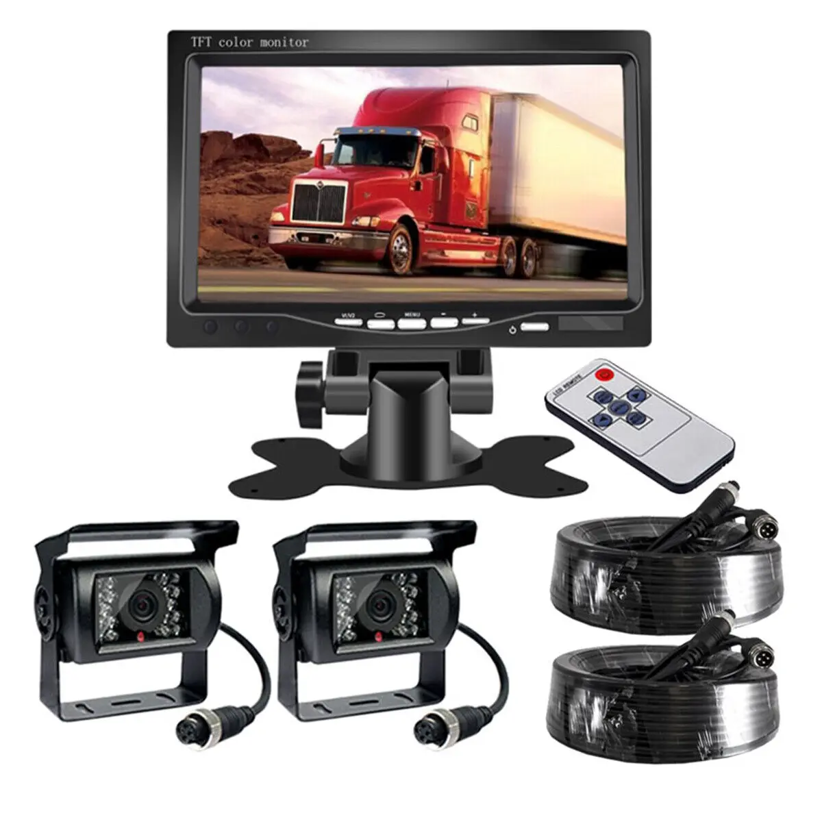 

7'' Backup Camera and Monitor Kit System Back Parking Night Vision For Truck RV