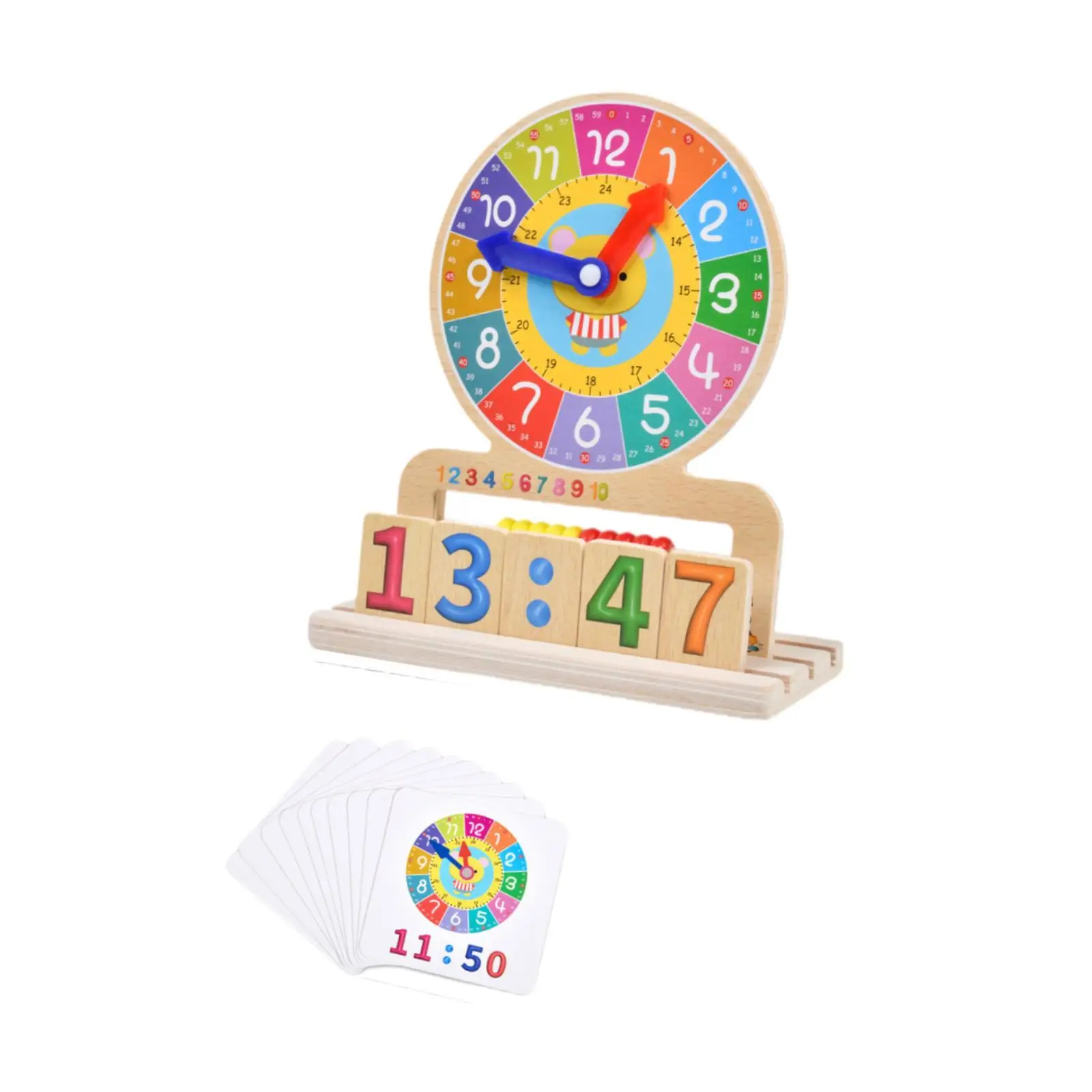 Reloj educativo para niños Reloj de madera Juguete Minutos