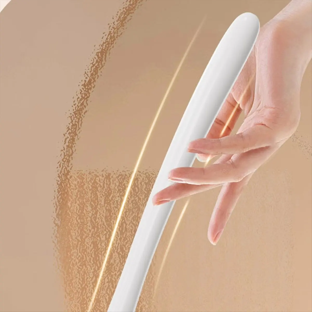 ABNH Modern Flexible Silicone Toilet Brush Set,Non-Punching,Wall-Mounted with Auto Open/Close, Drainage Holes