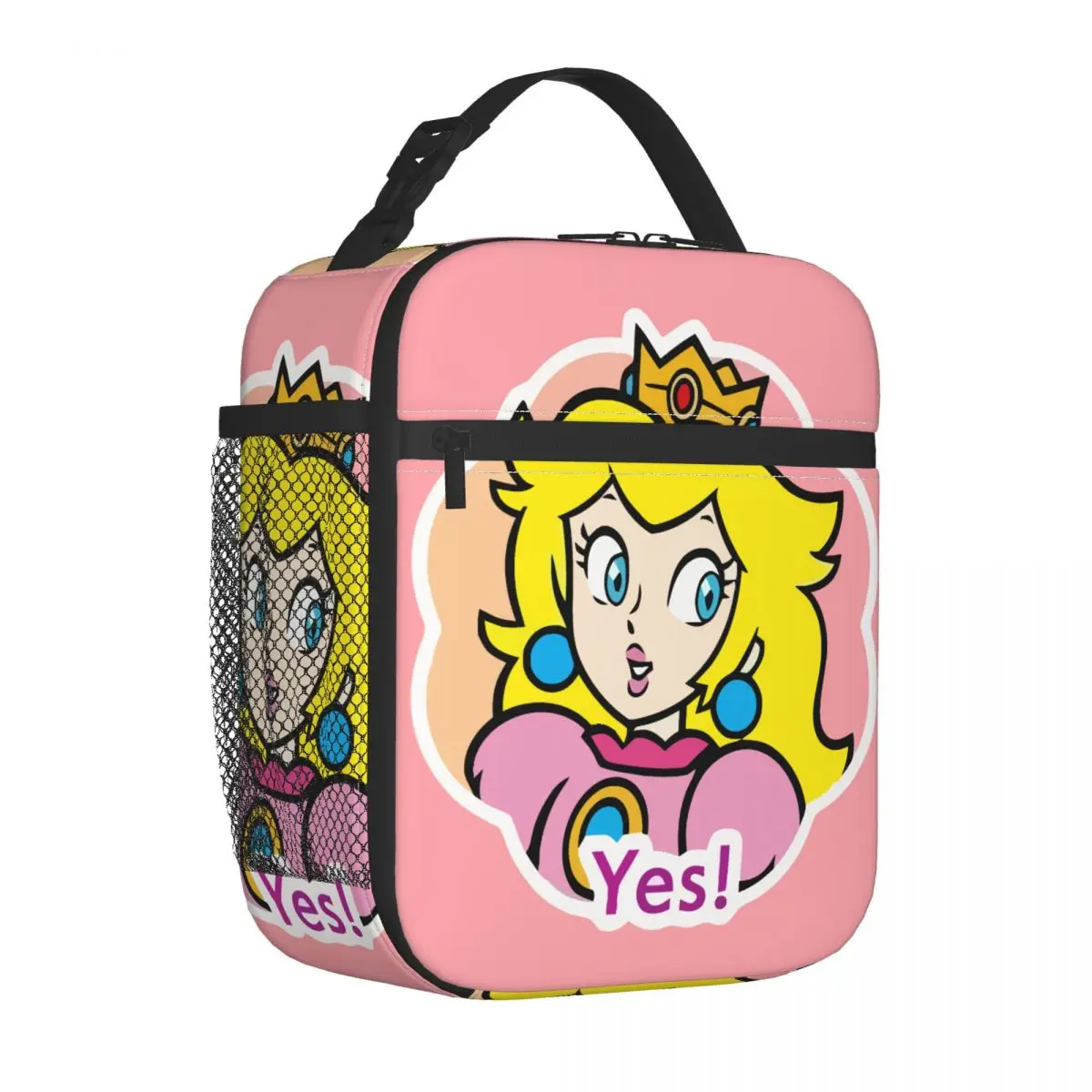 

Изолированная сумка для обеда Super Marios Princess Peach Merch, контейнер для еды на открытом воздухе, портативный термохолодильник, коробка для бенто
