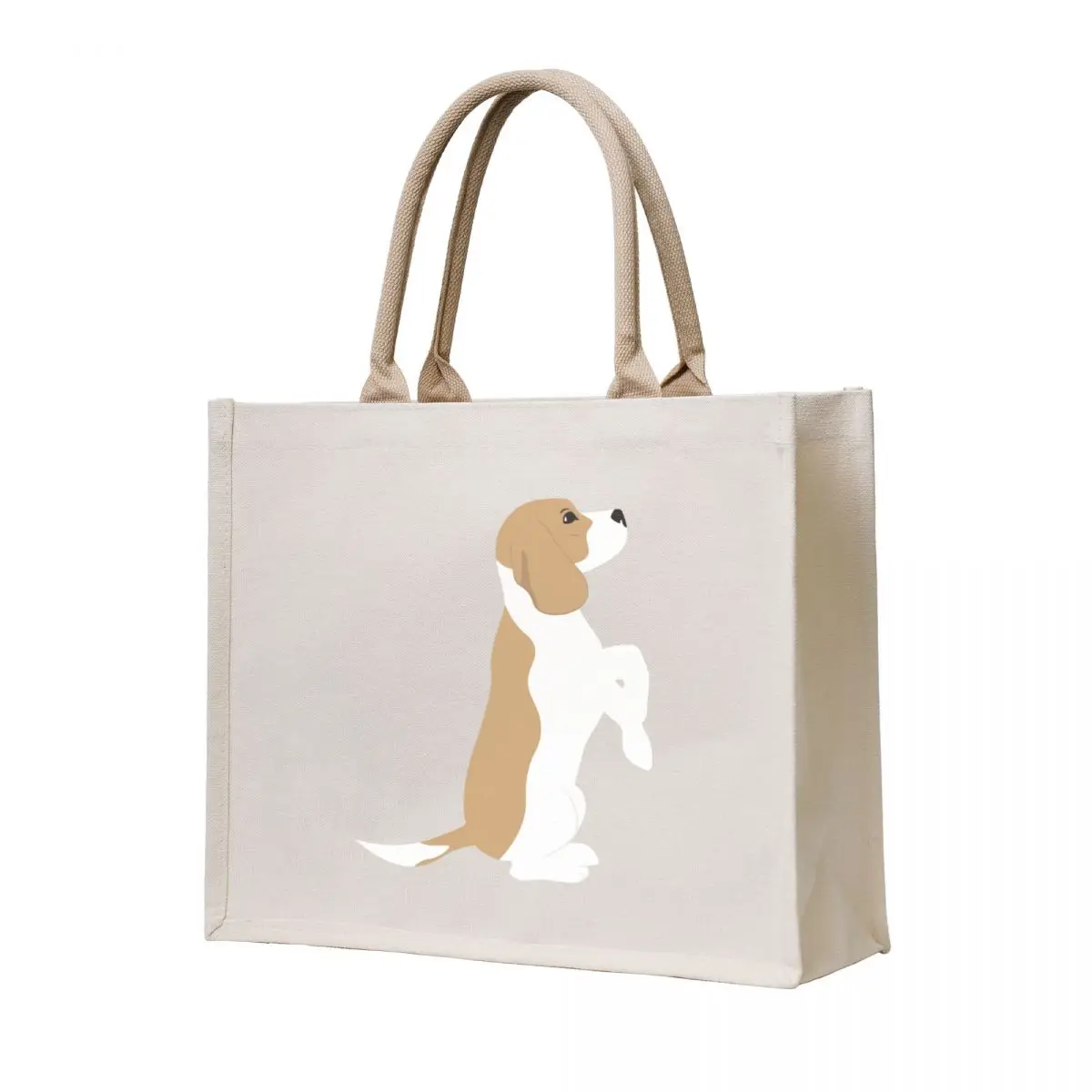 

Lemon Beagle Sitting Upright Tote Bag Lady bag tote bag university Eco Women's