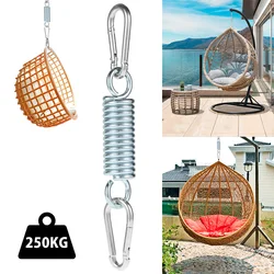 Durable Spring Hanging Chair Lounger Swing Hooks Steel Outdoor Hammock Suspension Heavy Duty Dual Swivel