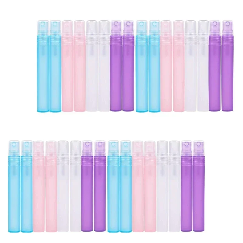 

50Pcs Plastic Frosted Spray Bottle Refillable Fragrance Perfume Scent Sample Bottle for Travel Essential Oil Party Makeup Tool