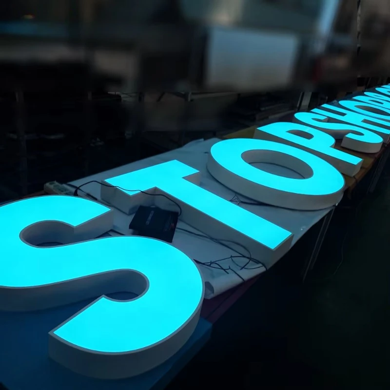 

Fast Ship Coffee Shop Bar Brand Custom Metal Acrylic Bright Signage 3D LED Plastic Luminous Character Frontlit Light Letter Sign