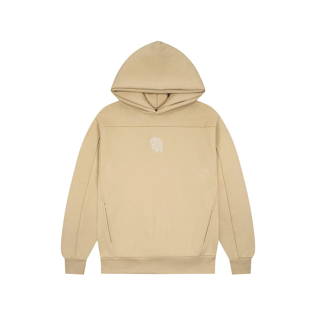 Mertra Embroidered Fleece-Lined High-Street Oversized Fall/Winter Unisex Casual Batwing-Sleeve Hoodie for Men