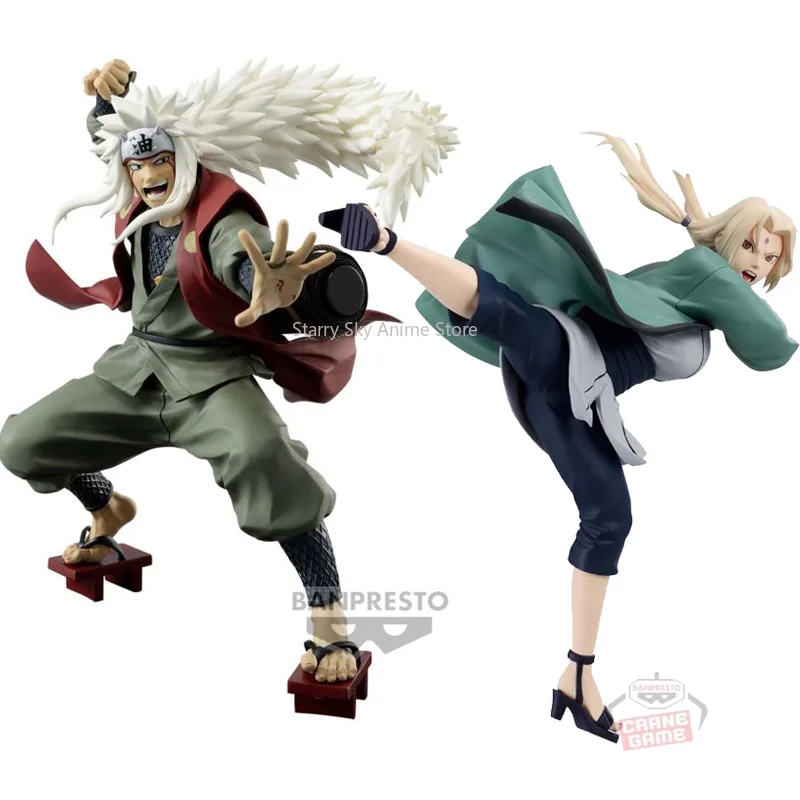 Bandai Original BFC NARUTO Shippuden Tsunade Jiraiya Anime Action Figure Toys for Boys Girls Kids Children Birthday Gifts Model