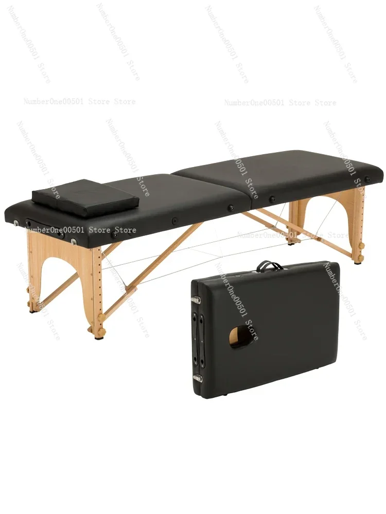 Foldable Portable Massage Table for Home Use Acupuncture Moxibustion Therapy Bed Beauty Tattoo Bed Rehabilitation Bed