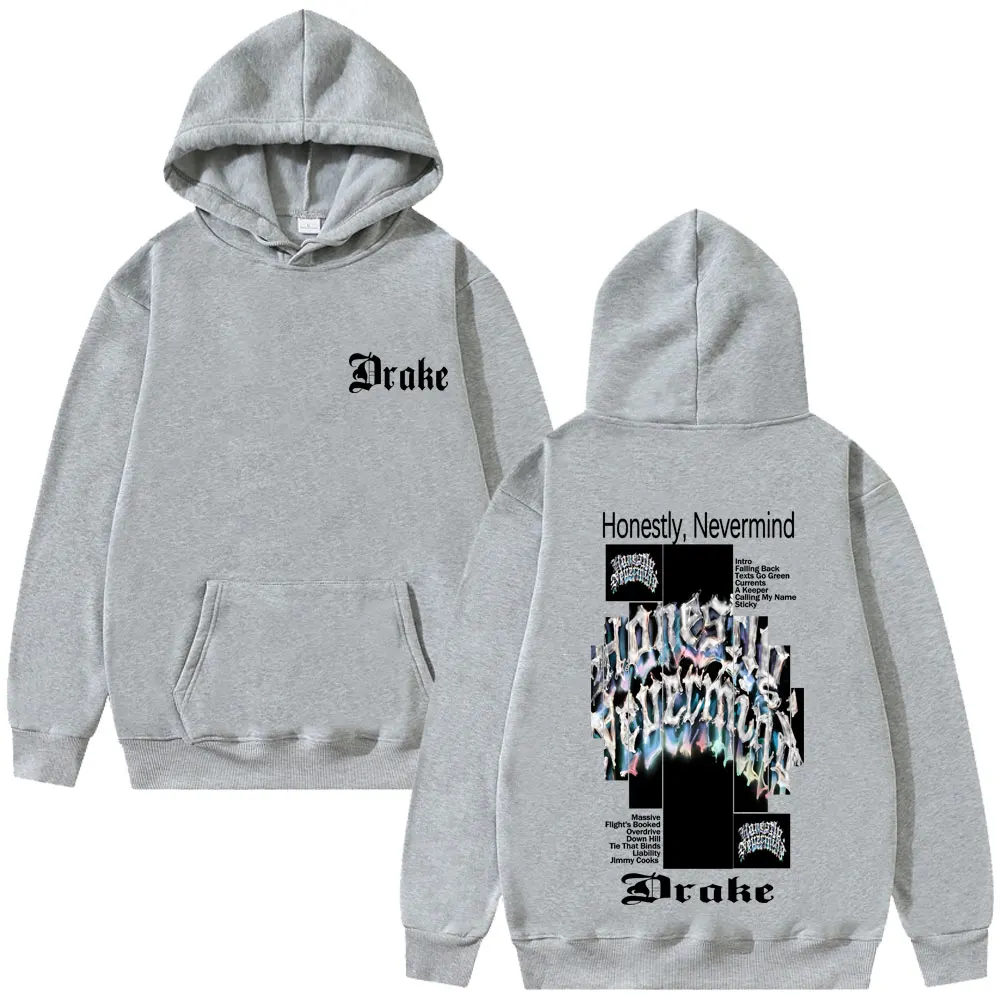 مغني الراب دريك صادقة لا تفعل ألبوم طباعة هوديي الرجال النساء الهيب هوب موضة المتضخم الشارع الشهير الذكور Vintage مقنعين البلوز
