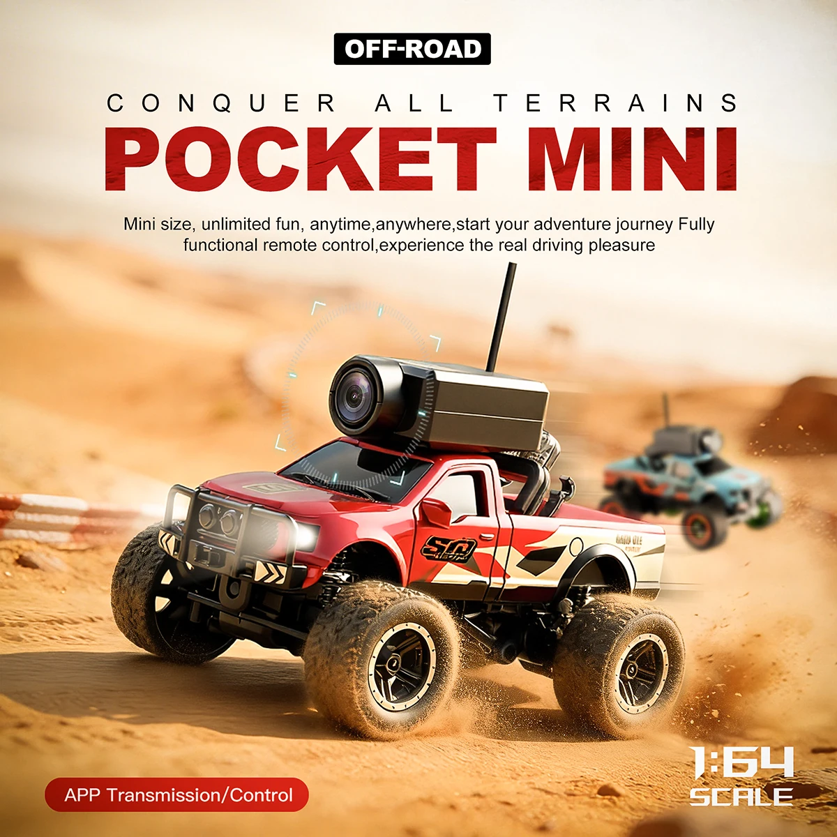 

WLtoys 6407 1:64 Scale Mini RC Car Toy Model with Remote Control And WiFi APP Desktop Remote Camera Control RC Cars