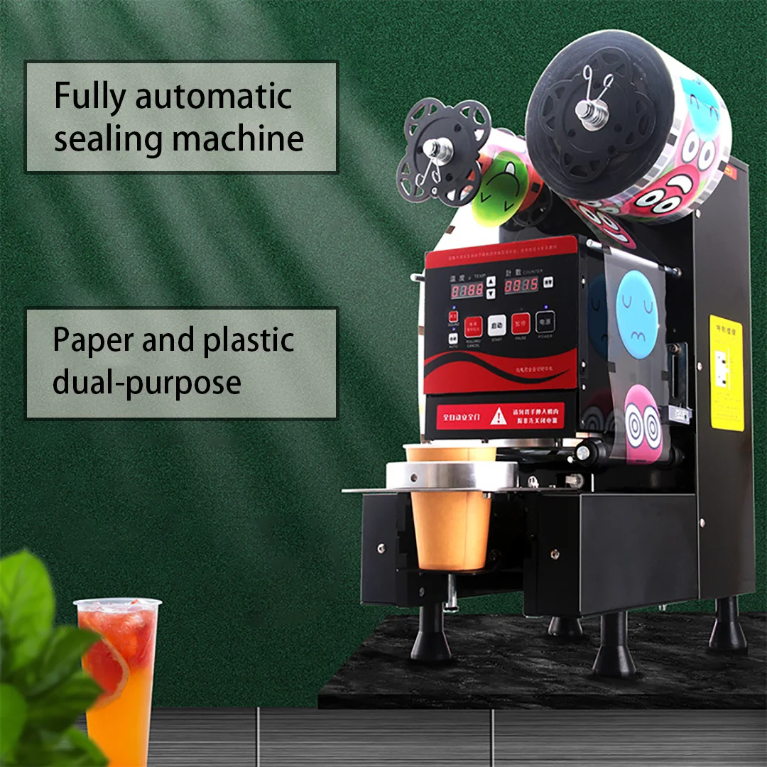 Plastic paper cup universal bubble teacup sealing machine 90/95 caliber - milk tea machine
