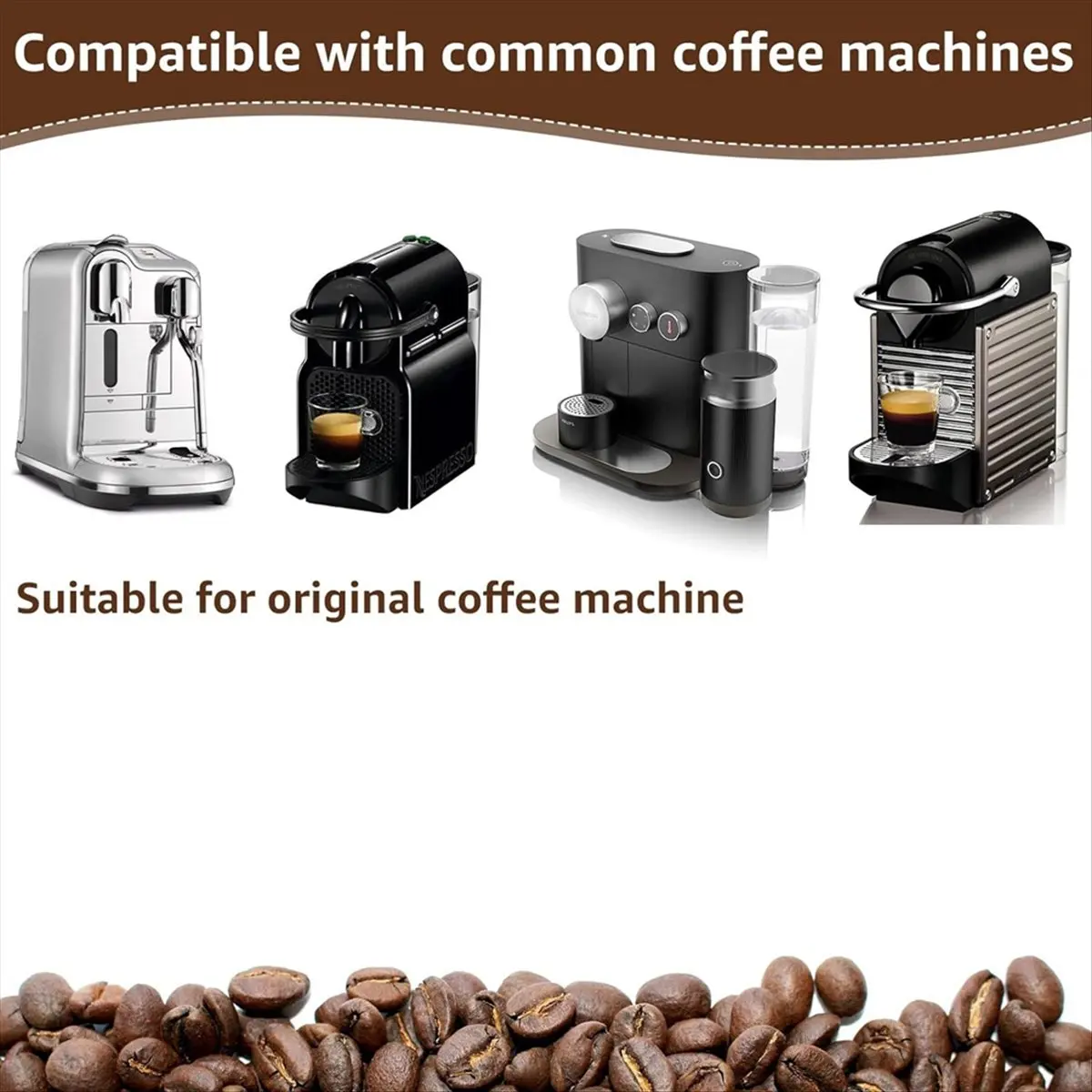AA83 Reusable Espresso Capsules, Stainless Steel Refillable Espresso Pods with Aluminum Foils