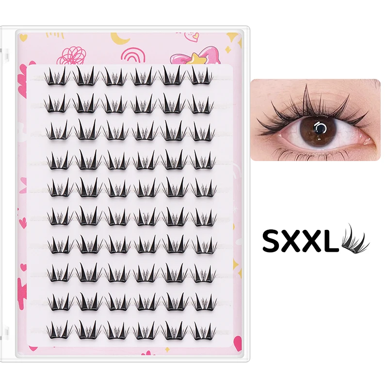DINGSEN 10 Reihen Idol Lashes Selbstklebende Wimpern Natürliche Lange Anime Kleberfreie Cluster-Wimpern Make-up Korea Wimpern – Detail 23